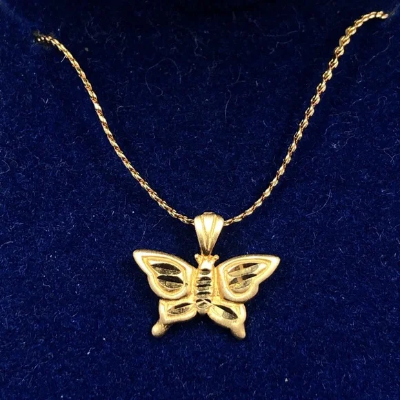 14K gold Butterfly pendent - Picture 2 of 11